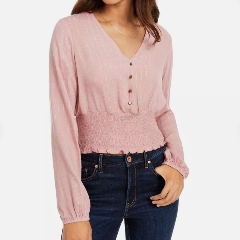 Gypsies & Moondust Juniors' Size S Shine Smocked Blouse